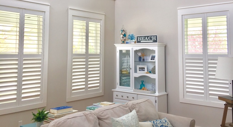 Polywood shutters in Atlanta sunroom